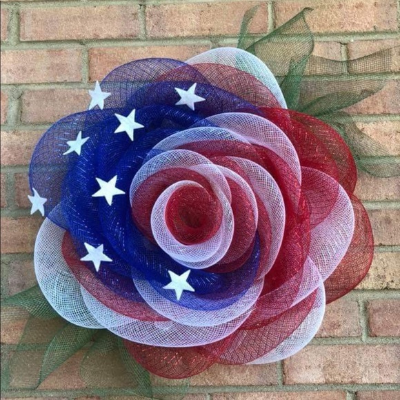 Accessories - 🇺🇸Patriot Mesh Rose🇺🇸 door or wall decor